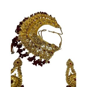Indian Jewelry Set Wedding Gold Plated Earrings Statement Piece Fashion